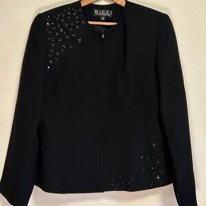 Bicci Florine Wachter Formal 2-piece Skirt Suit in Black, 14